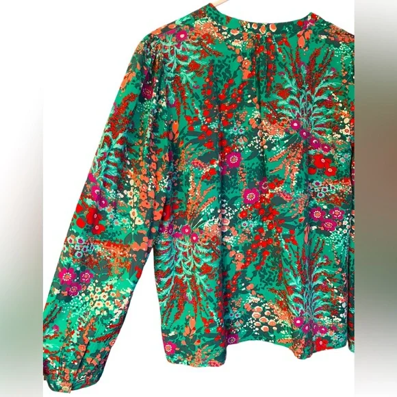 Banjanan Green Floral Blouse - Picture 4 of 11